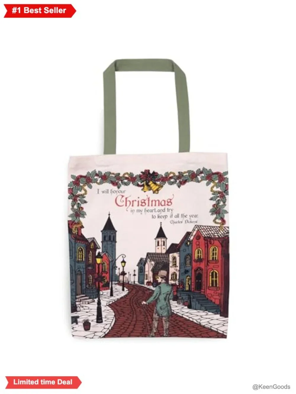 Canvas Tote Bag Book Lovers Reusable Foldable Work Groceries